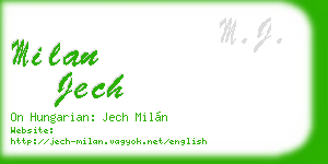 milan jech business card